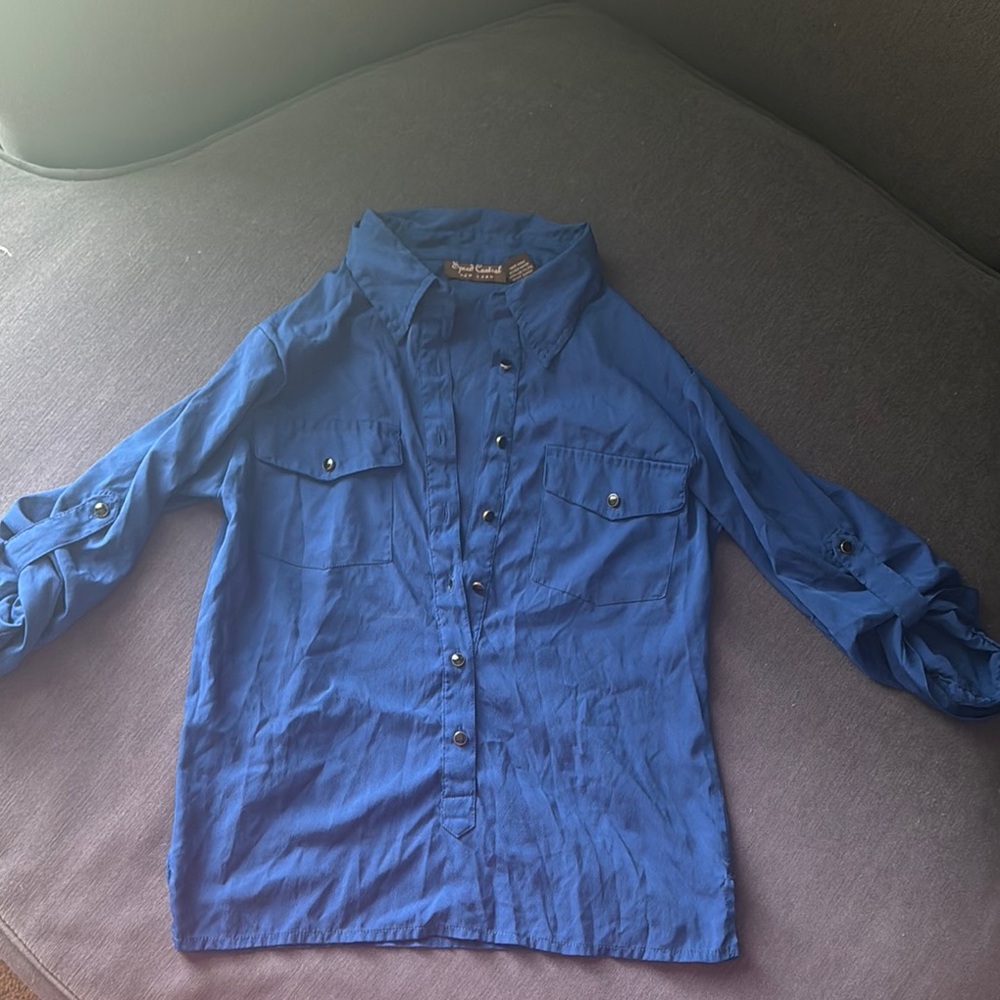 Royal Blue Button-Up Shirt